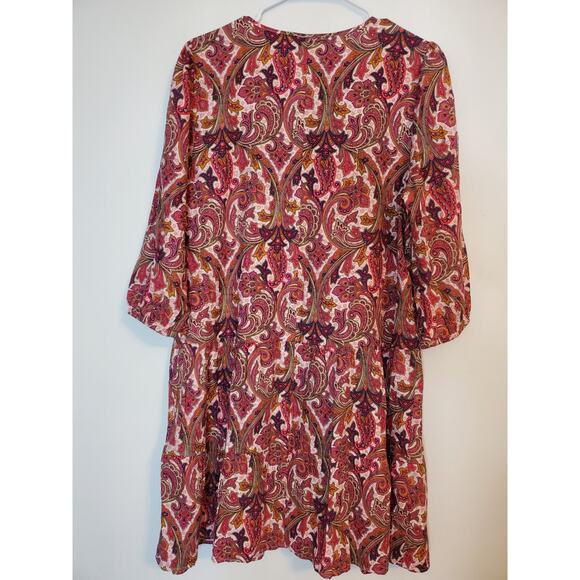 Loft Paisley Long Sleeve Dress Size Large Pettite NWT - Picture 2 of 6